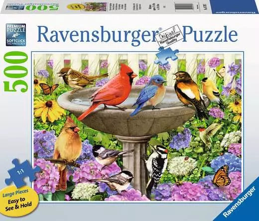 At the Birdbath 500pc Large Format Puzzle (Pre-Order)