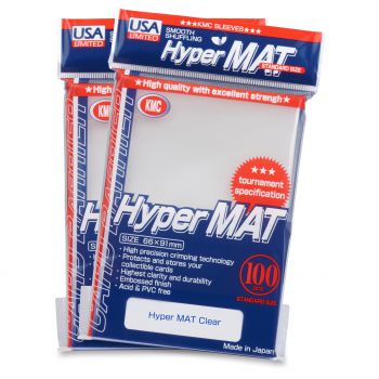 KMC: Clear Hyper Matte 100ct Sleeves