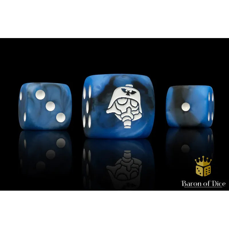 Baron of Dice: Kloned Corps Helmet Round Wargaming D6 Set 25c