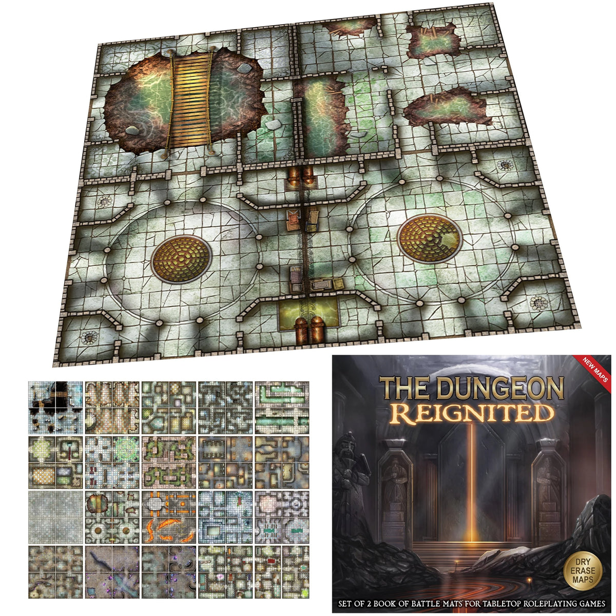 The Dungeon Reignited – Set of 2 Modular, Wipe-Clean Map Books
