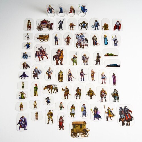 5E Flat Plastic Miniatures - 62pc Mankind