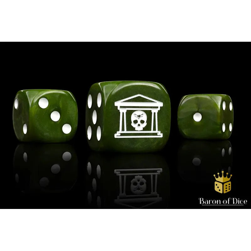 Baron of Dice: Military Gate Green Round Wargaming D6 Set 25c