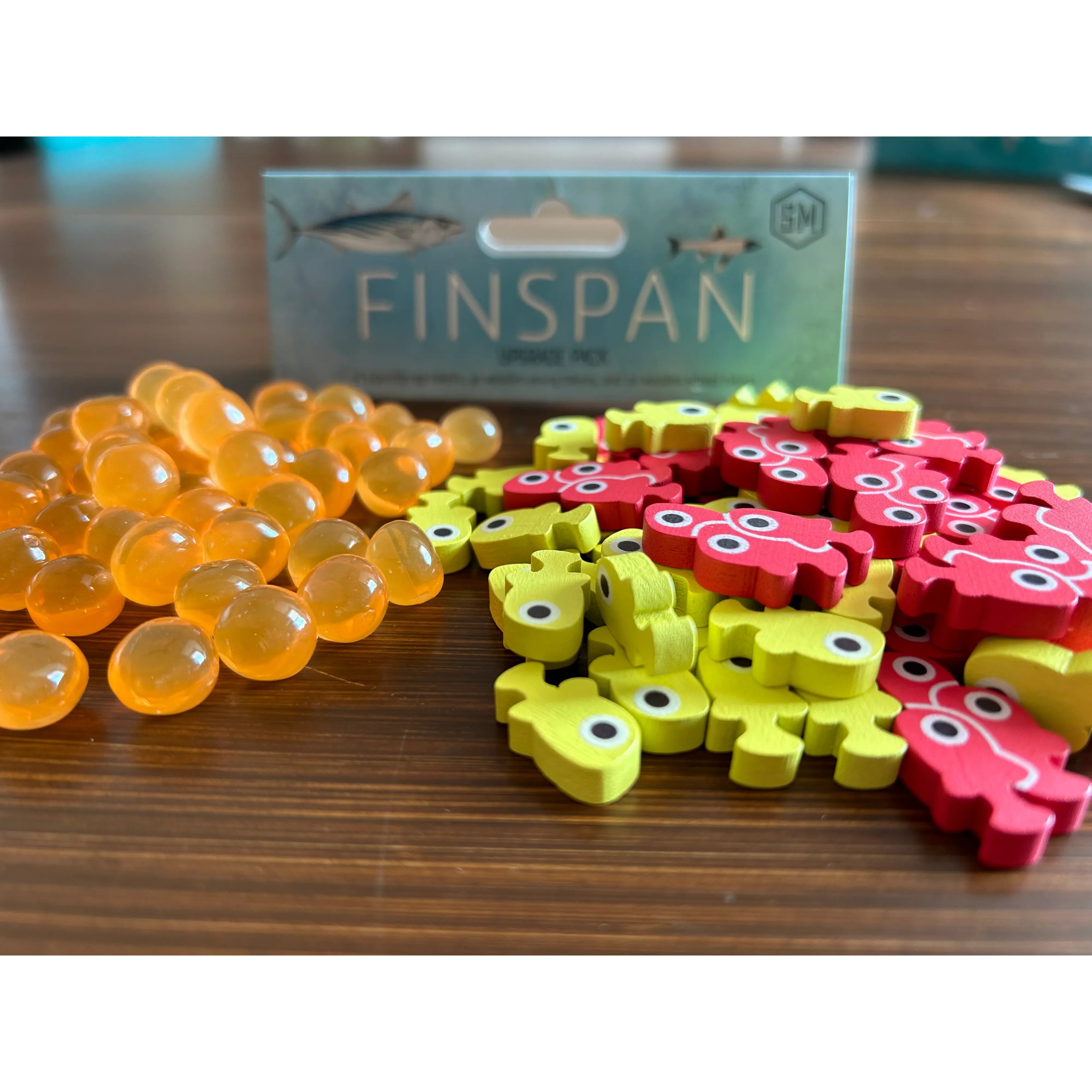 Finspan Upgrade Pack - Wooden Tokens and Squishy Eggs