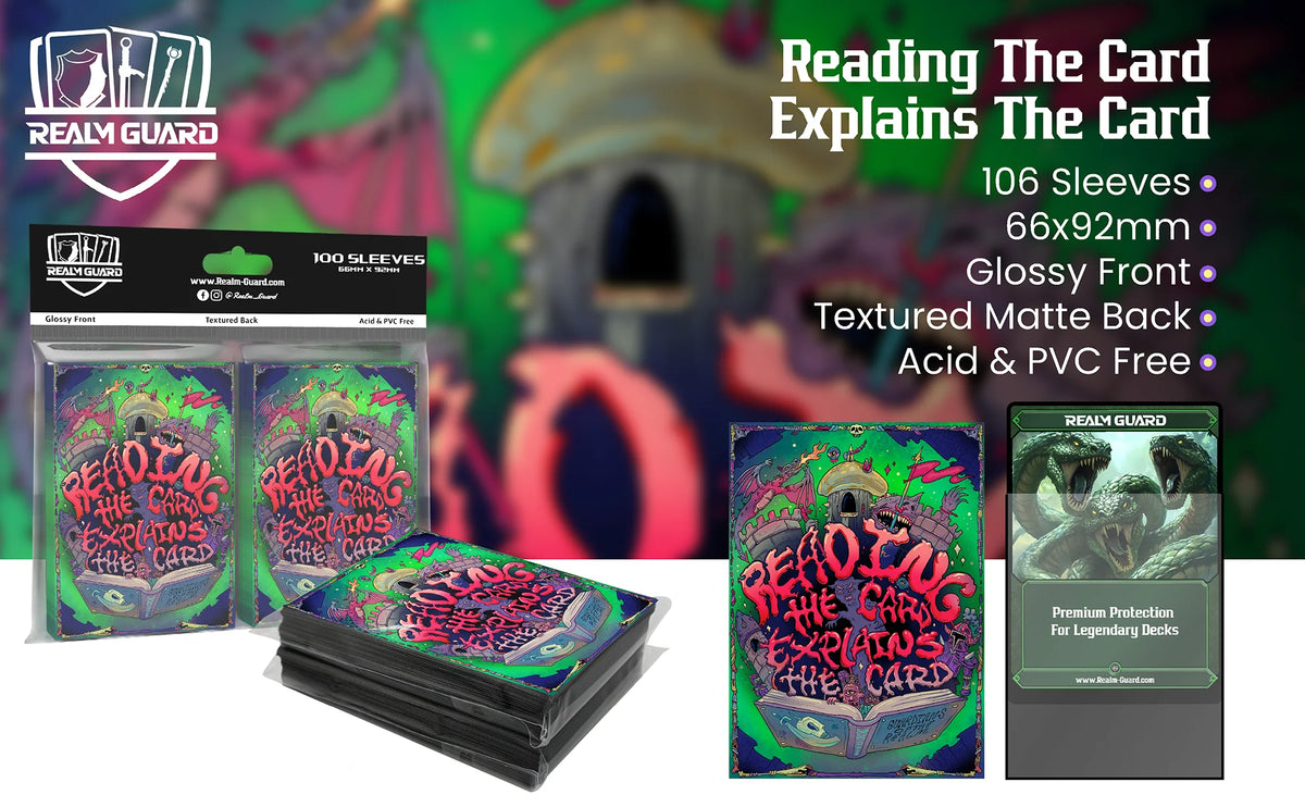 Realm Guard: Graphene Art Sleeves - Reading The Card Explains The Card