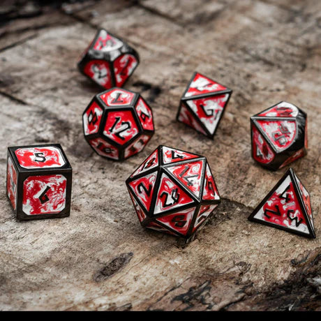 Elder Runes: Blood Chalice - 7-set Metal Dice