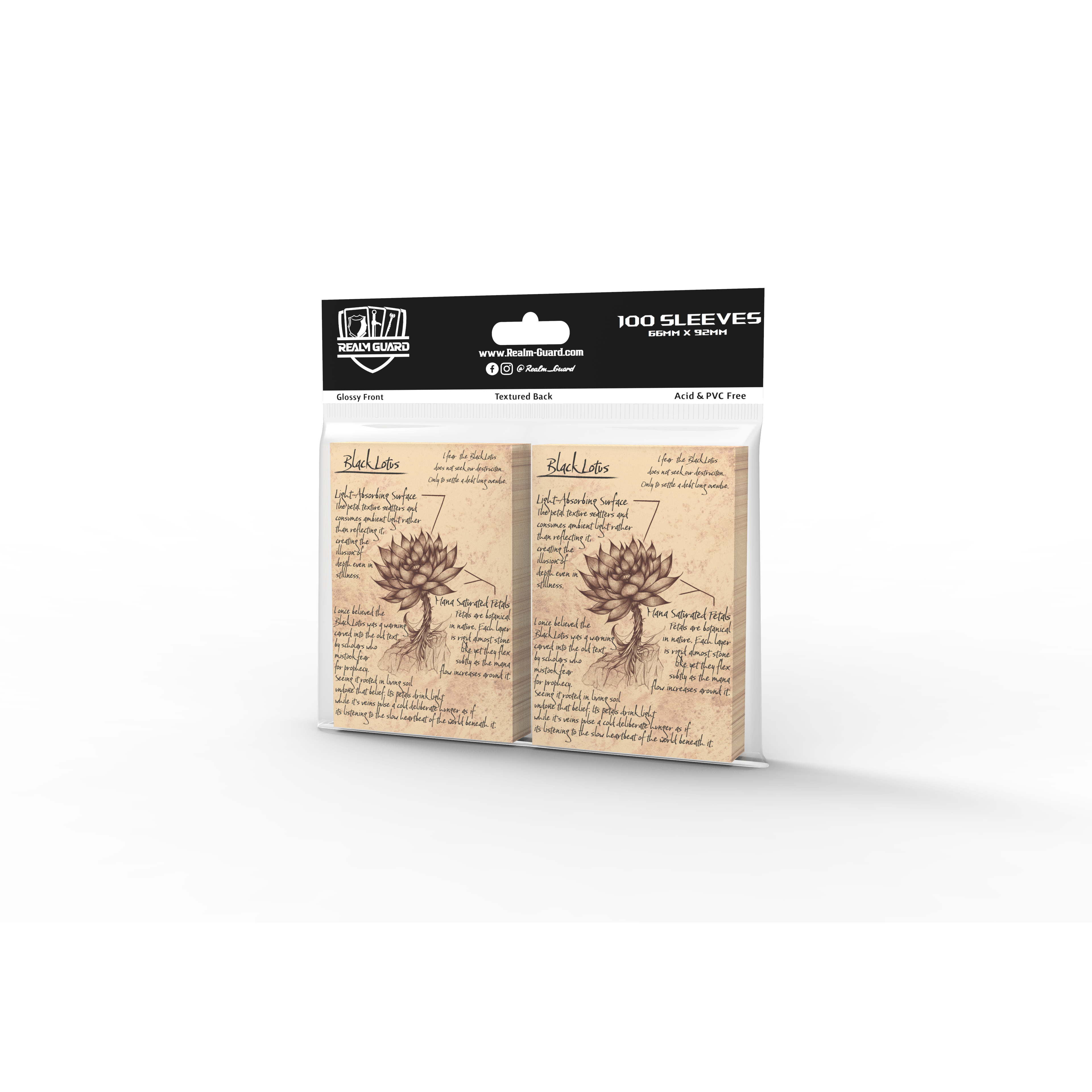 Realm Guard: Art Sleeves - Field Research Black Lotus