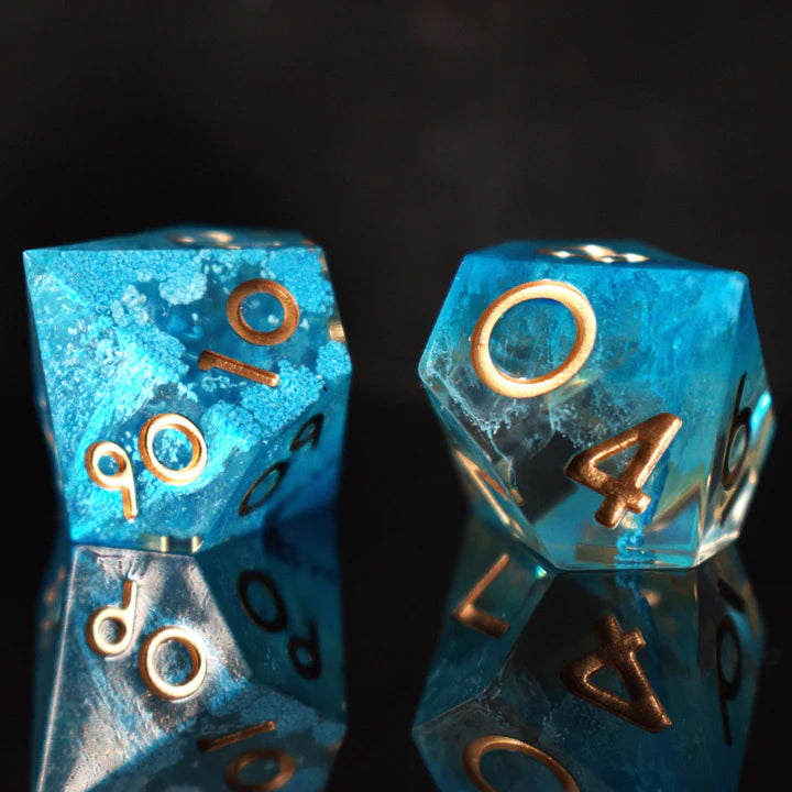 Misty Mountain - Shape of Water Sharp-Edged - 7-set Resin Dice
