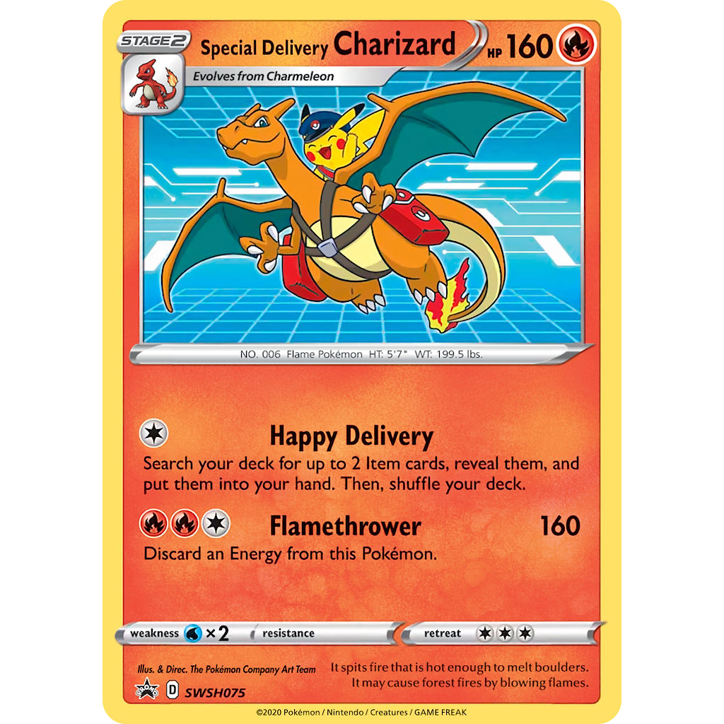 Special Delivery Charizard SWSH075/307 - SWSH Black Star Promos Holofoil