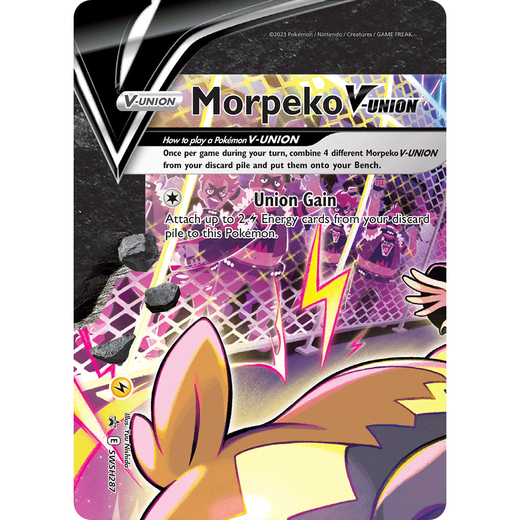 Morpeko V-UNION SWSH287/307 - SWSH Black Star Promos Holofoil