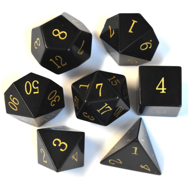 Gem Stone Dice Set: Obsidian