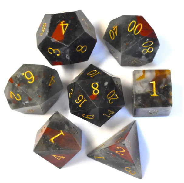 Gem Stone Dice Set: Blood Stone