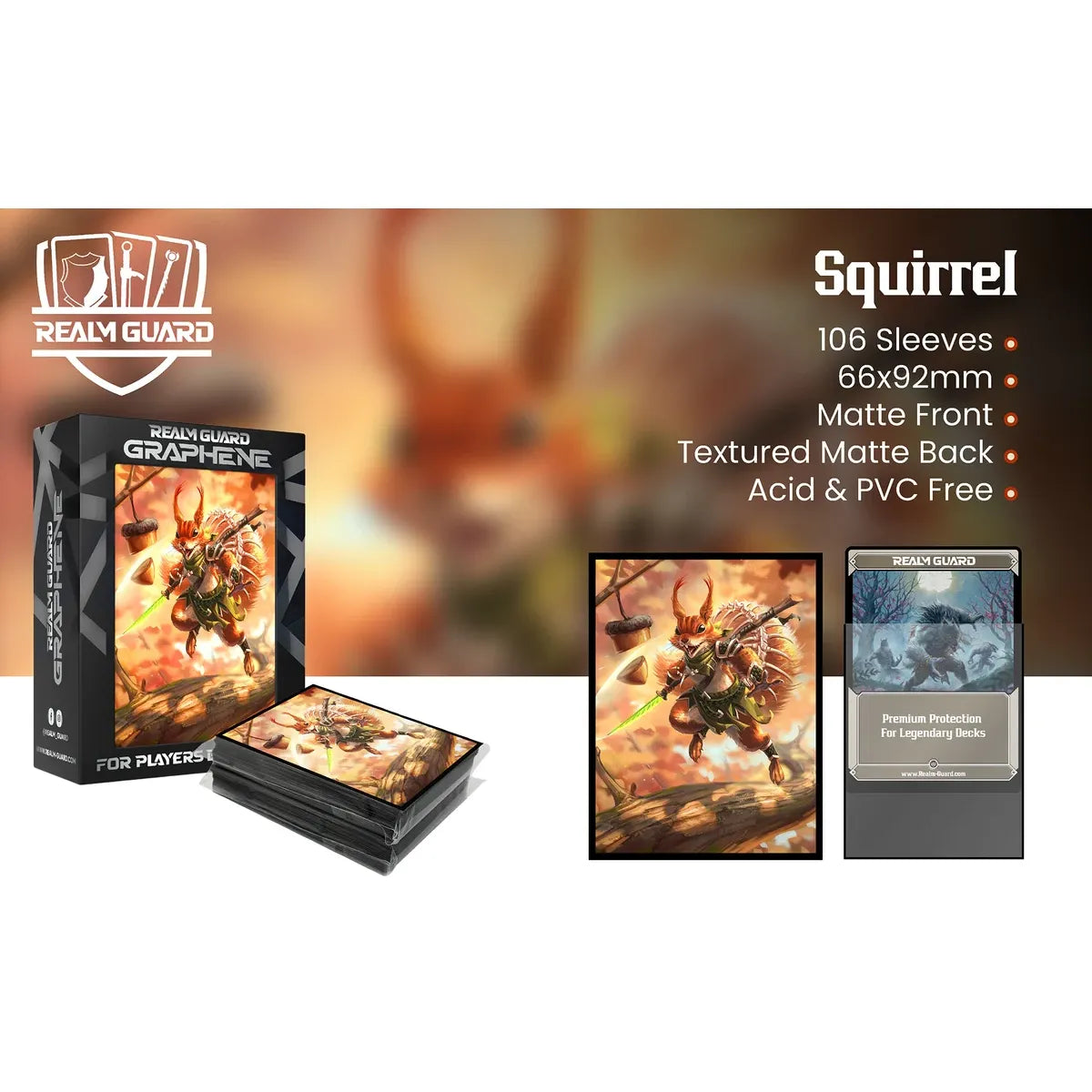 Realm Guard: Graphene Art Sleeves - Squirrel