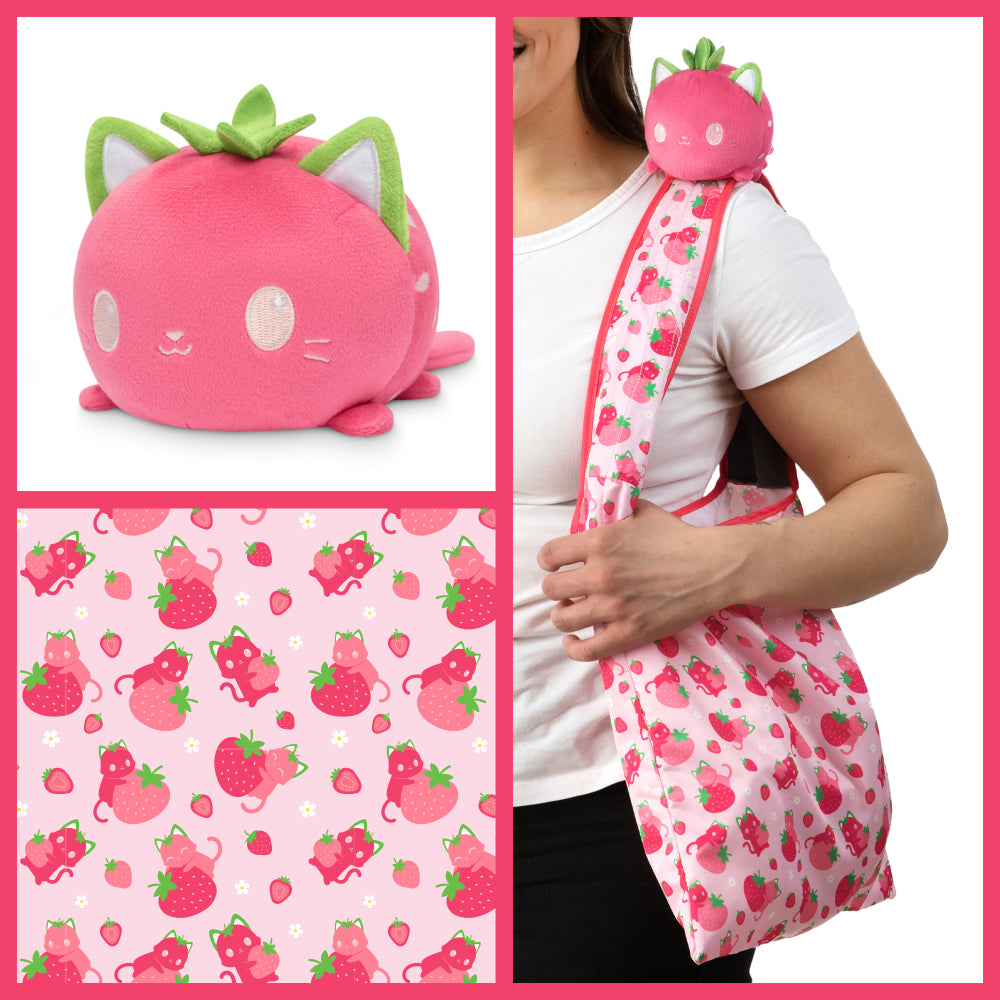 Plushie Tote: Strawberry Cat