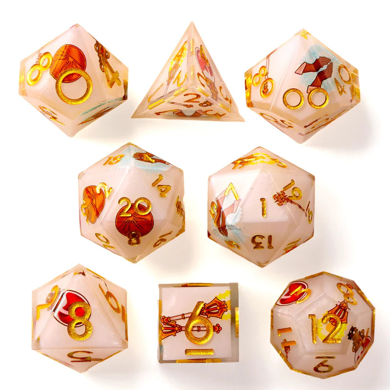 Baron of Dice: The Cleric - Premium 8 Piece Polyhedral RPG Dice Set