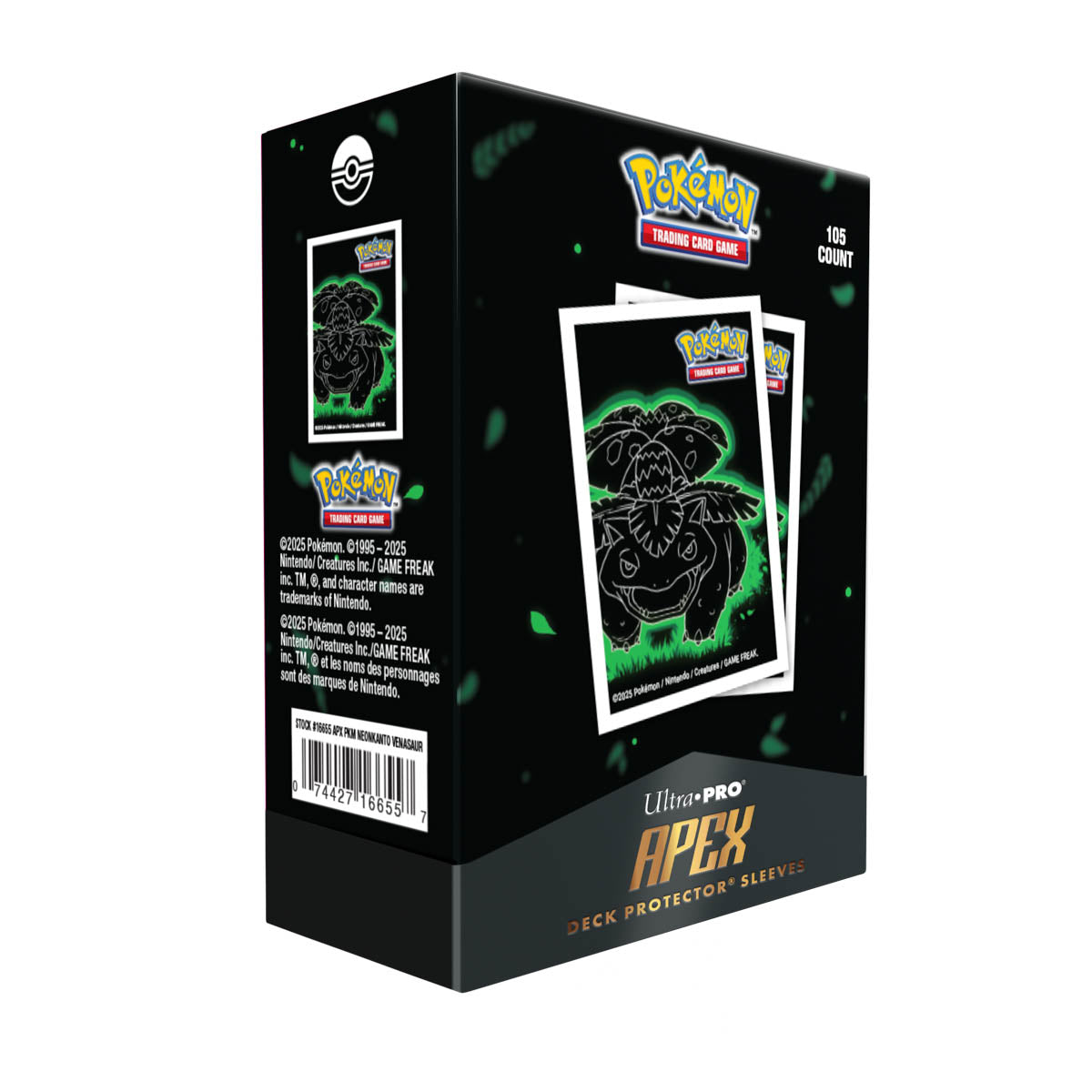 Ultra Pro Apex Sleeves: Standard Pokemon - Neon Kanto Venusaur 105CT
