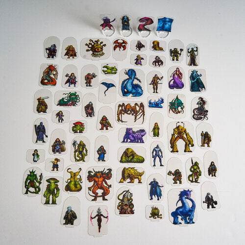 5E Flat Plastic Miniatures - 62pc The Underground