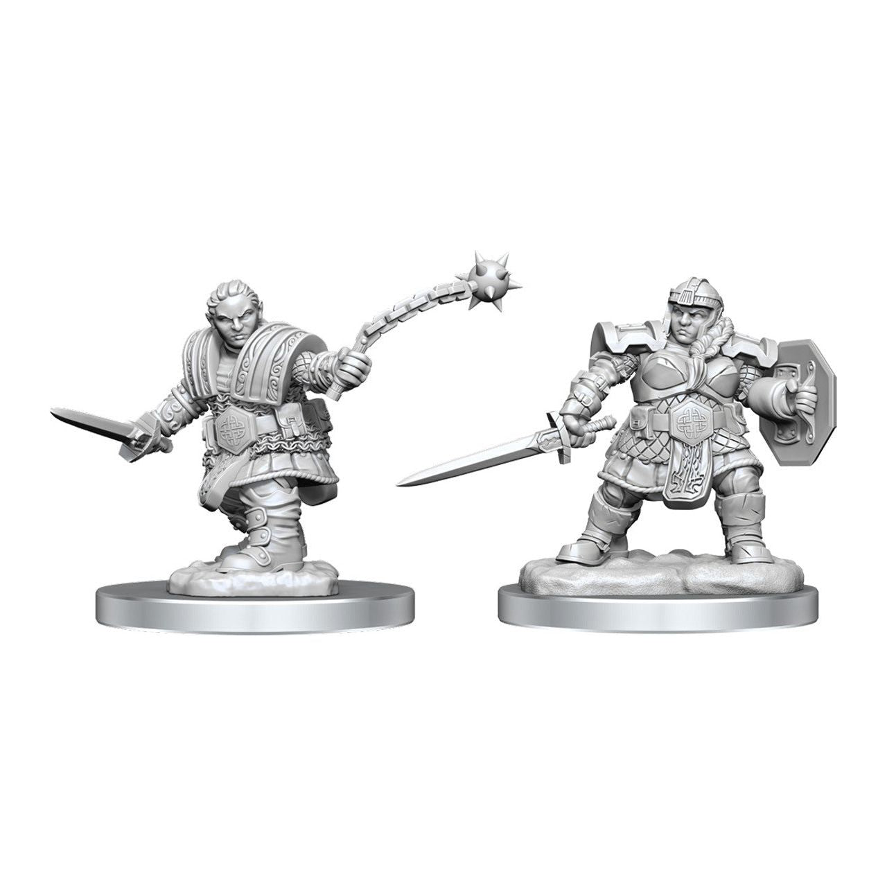 W16 Female Dwarf Fighter Miniatures