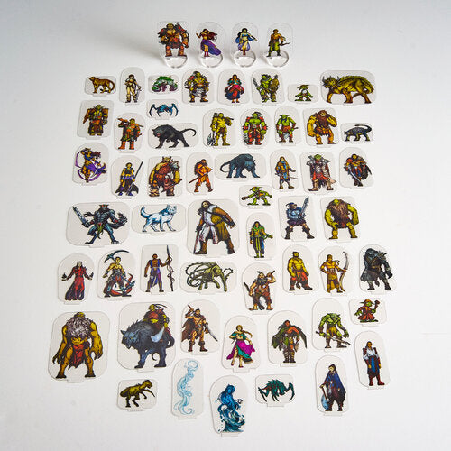 5E Flat Plastic Miniatures - 62pc The Wildlands