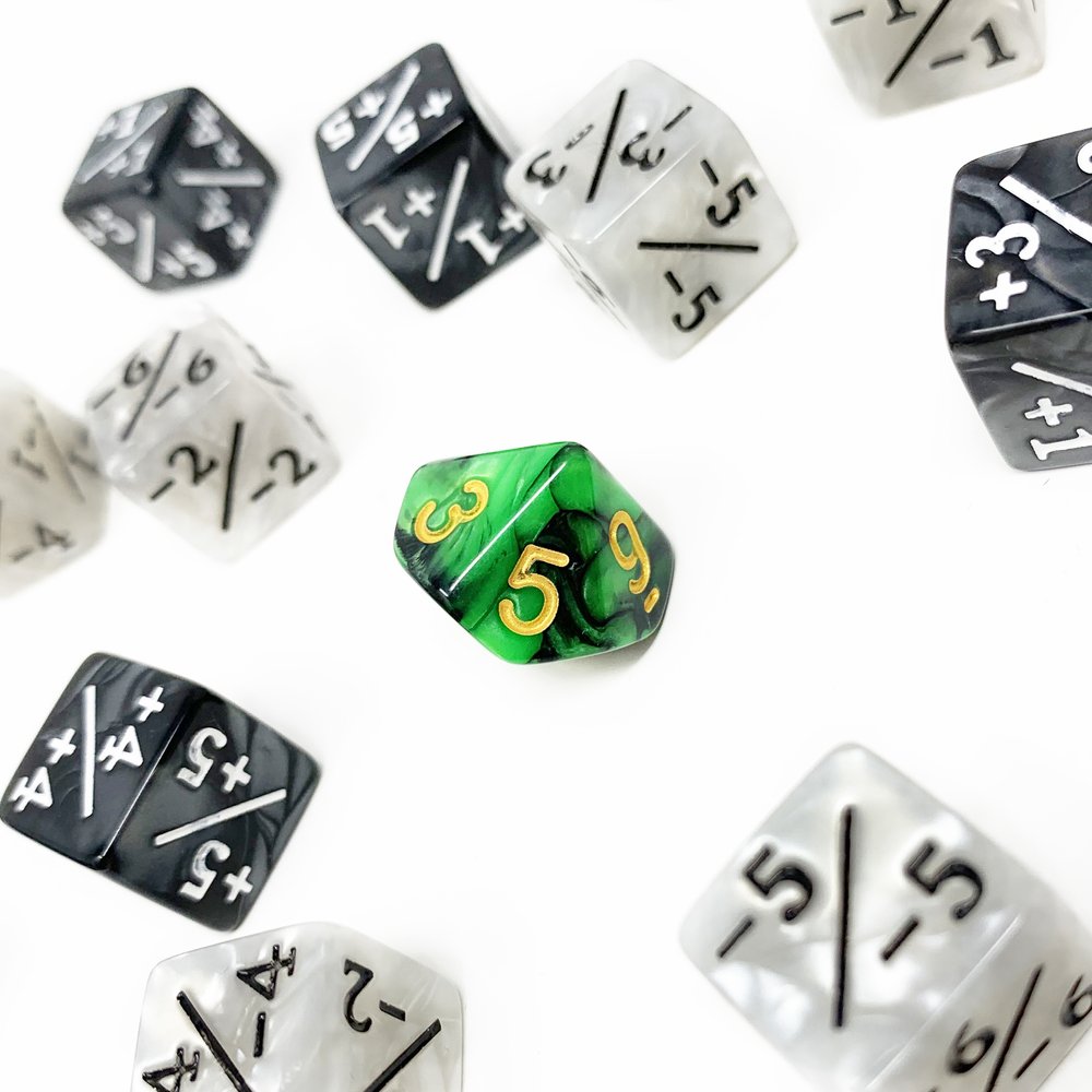 MTG Buff Dice Set Counters