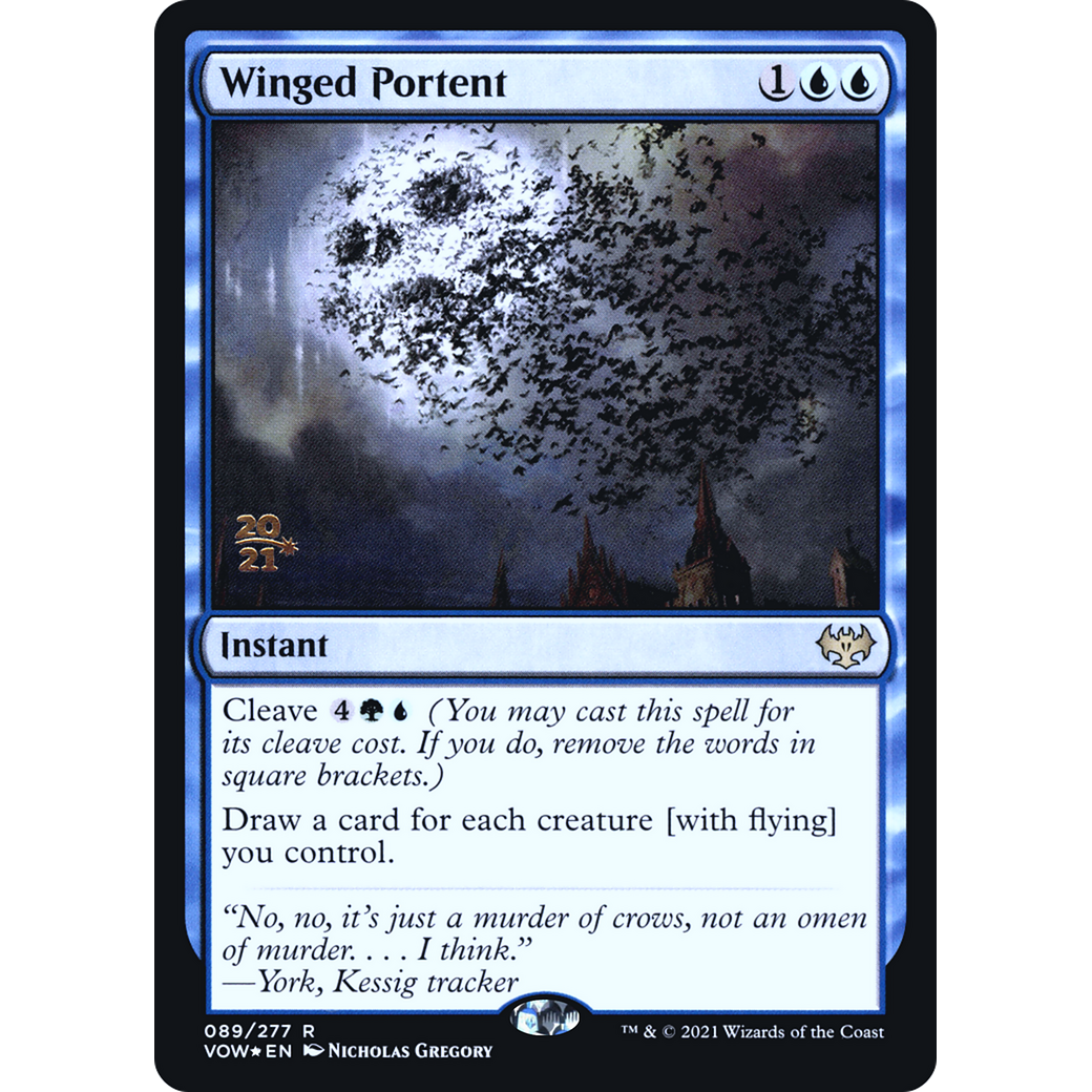 Winged Portent (PRE-089) - Innistrad: Crimson Vow Promos Foil