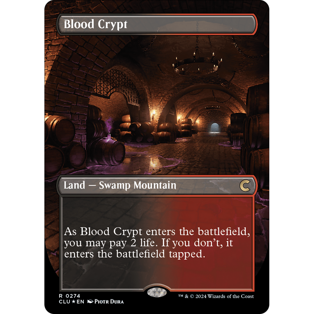Blood Crypt (Borderless) (CLU-274) - Ravnica: Clue Edition (Borderless) Foil