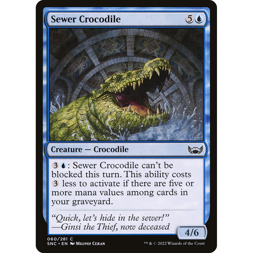 Sewer Crocodile (SNC-060) - Streets of New Capenna