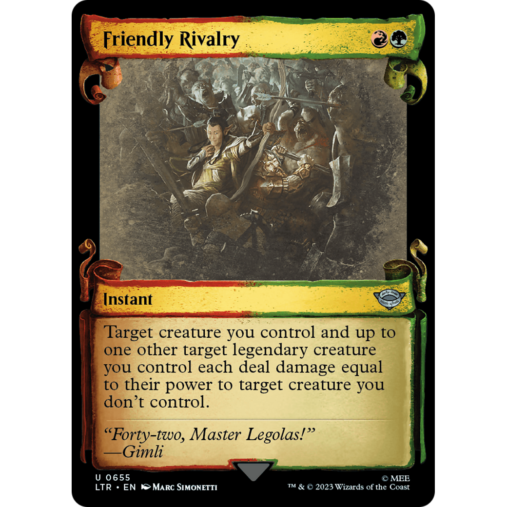 Friendly Rivalry (LTR-655) - The Lord of the Rings: Tales of Middle-earth: (Showcase) Foil