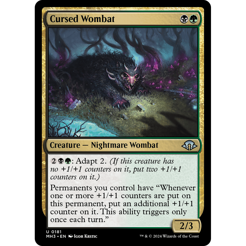 Cursed Wombat (MH3-181) - Modern Horizons 3 Foil