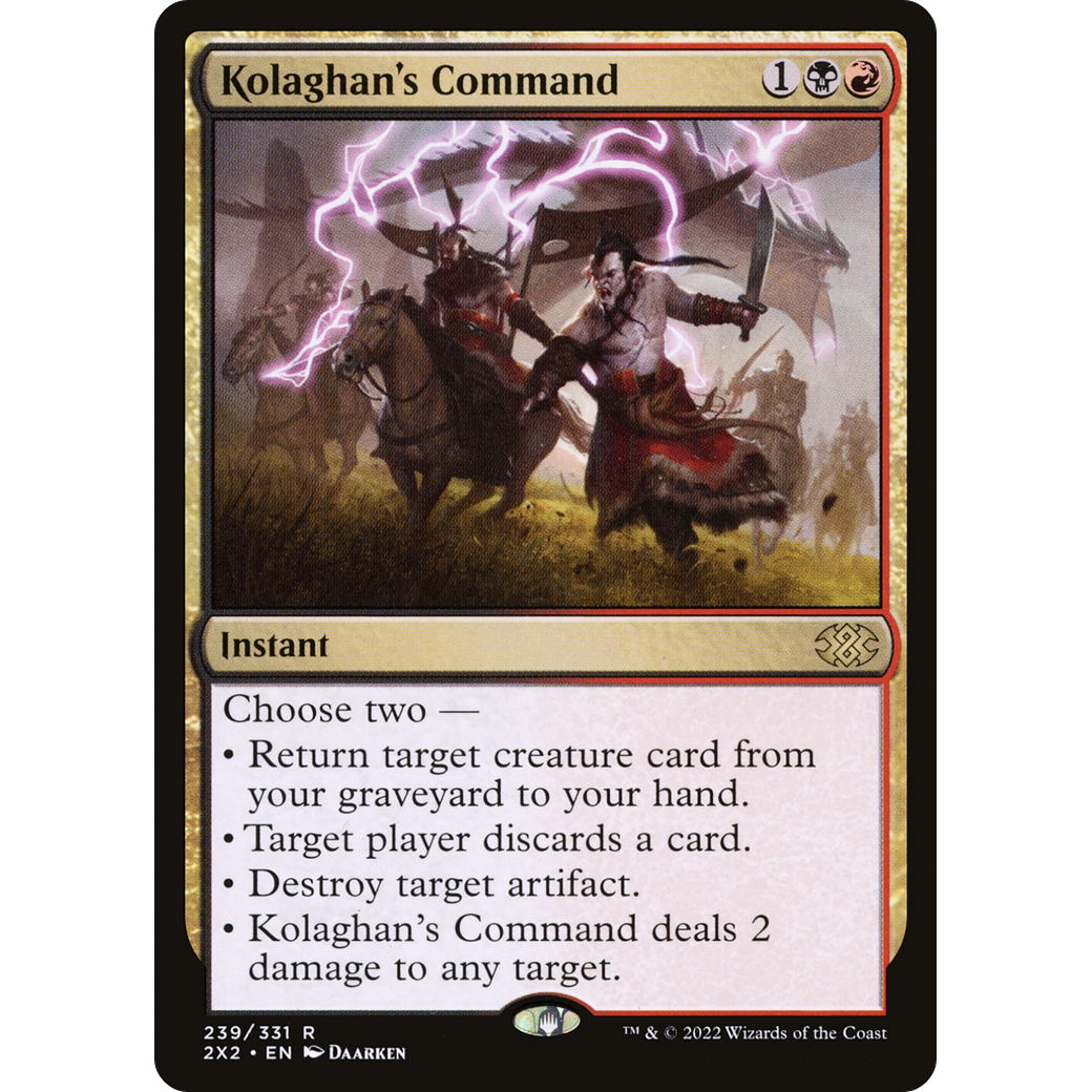 Kolaghan's Command (2X2-239) - Double Masters 2022 Foil