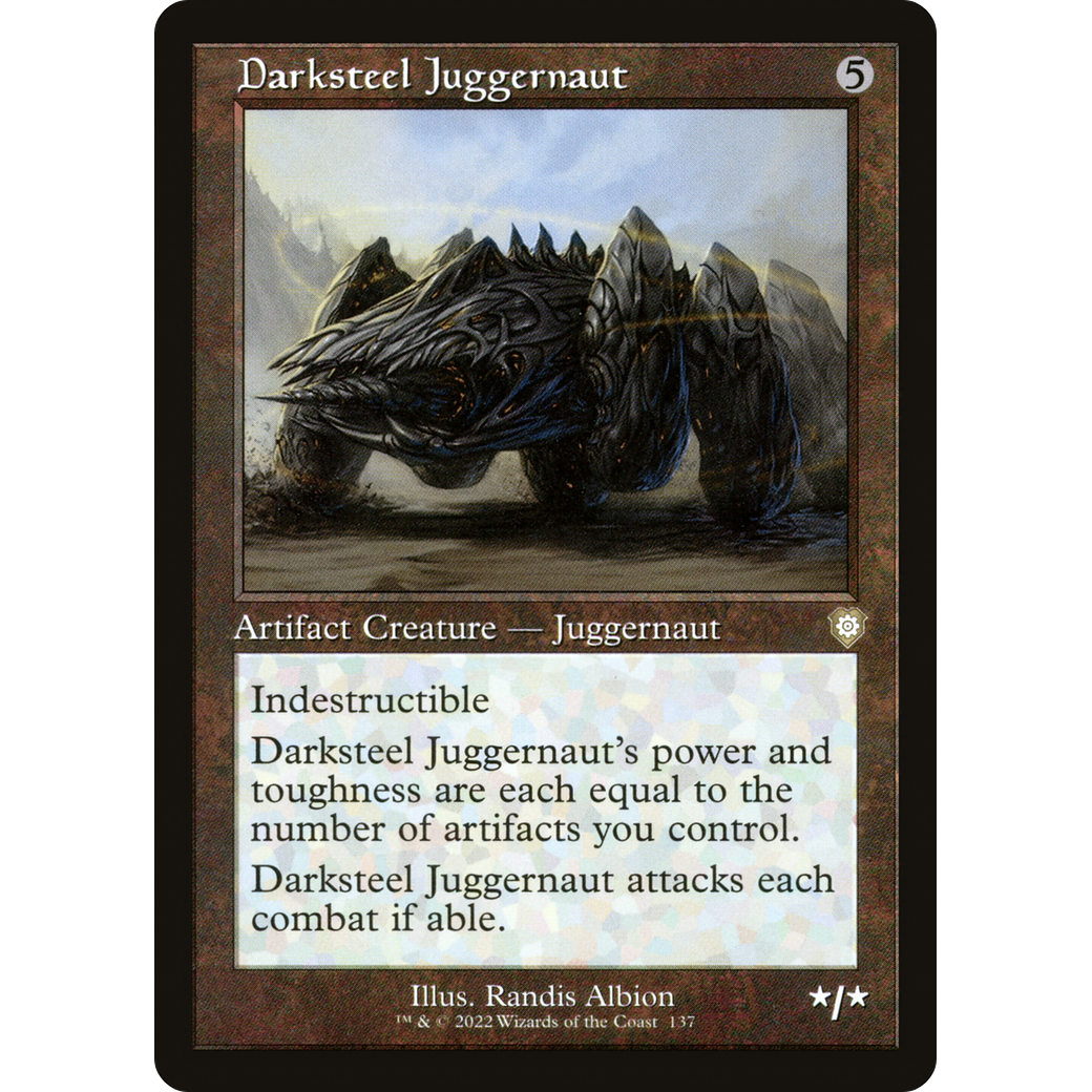 Darksteel Juggernaut (Retro Frame) (BRC-137) - The Brothers' War Commander