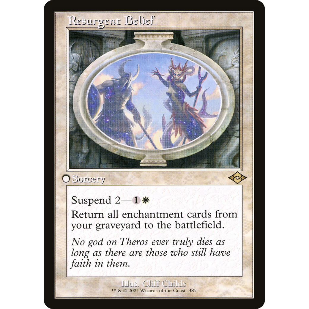 Resurgent Belief (Retro Frame) (MH2-385) - Modern Horizons 2 Foil