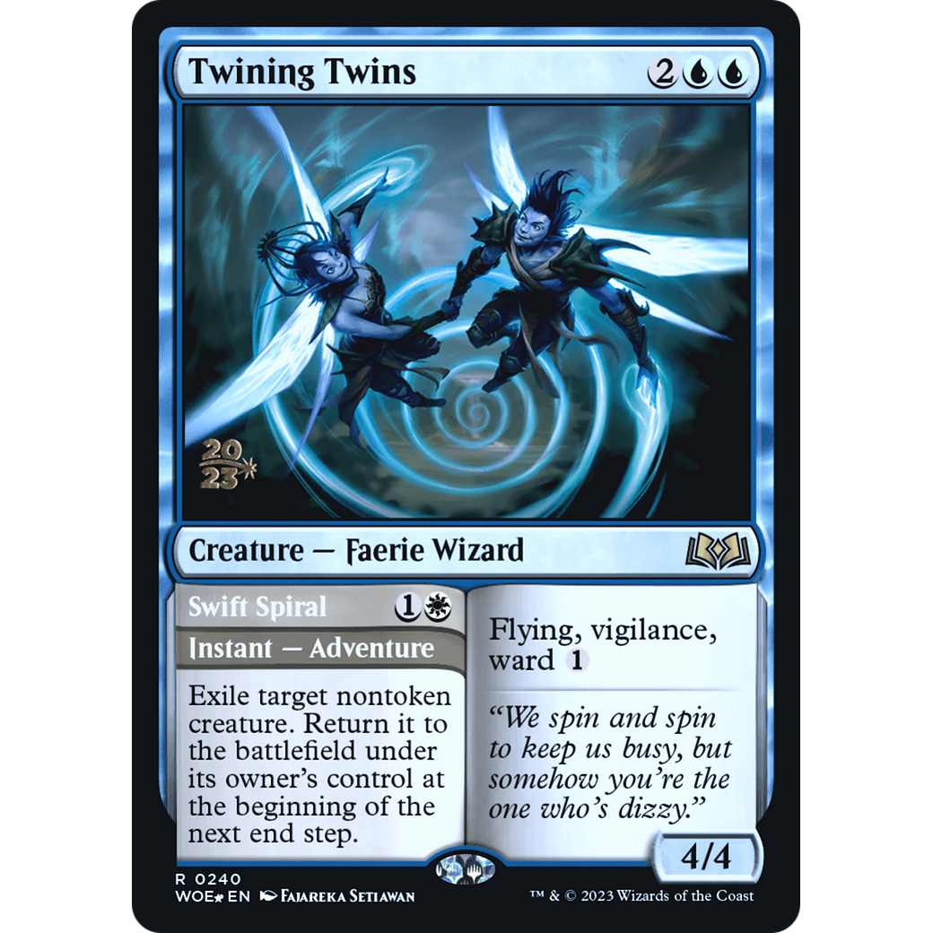 Twining Twins // Swift Spiral (PRE-240S) - Wilds of Eldraine Promos Foil