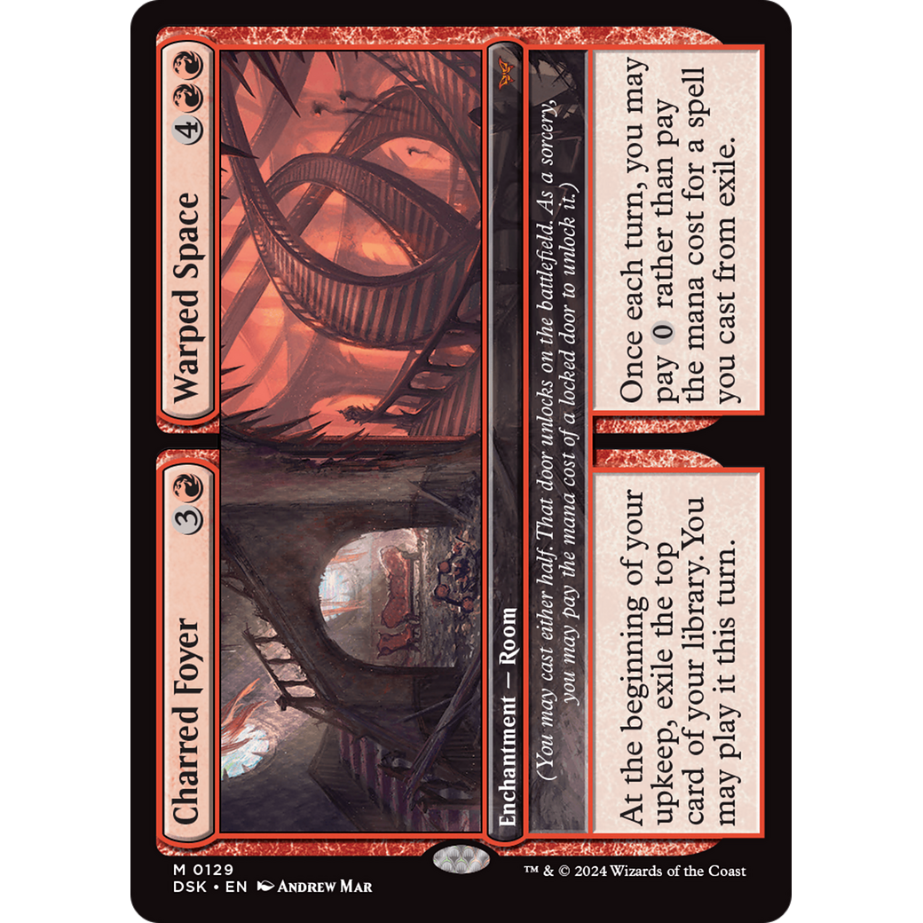 Charred Foyer // Warped Space (DSK-129) - Duskmourn: House of Horror