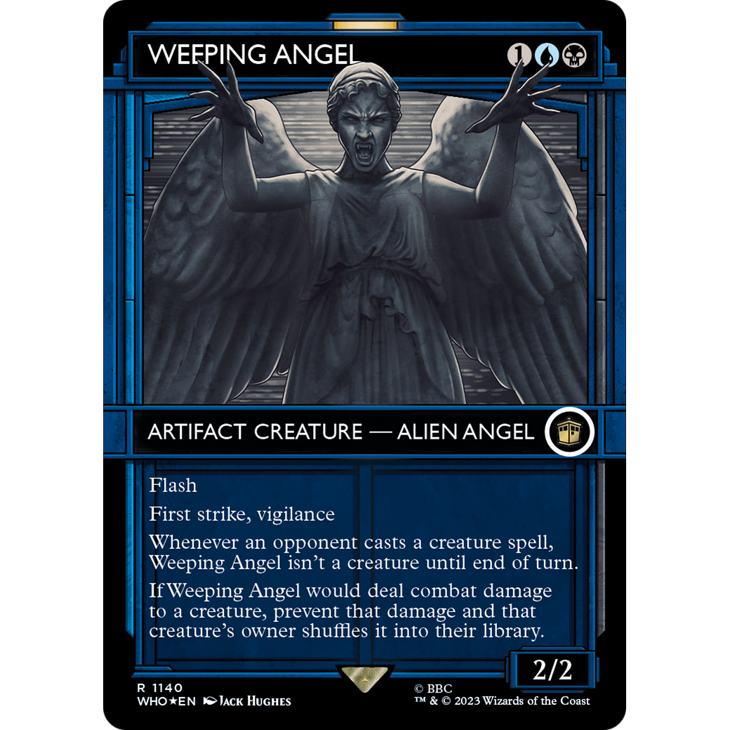 Weeping Angel (Showcase) (Surge Foil) (WHO-1140) - Doctor Who: (Showcase) (Borderless) Foil