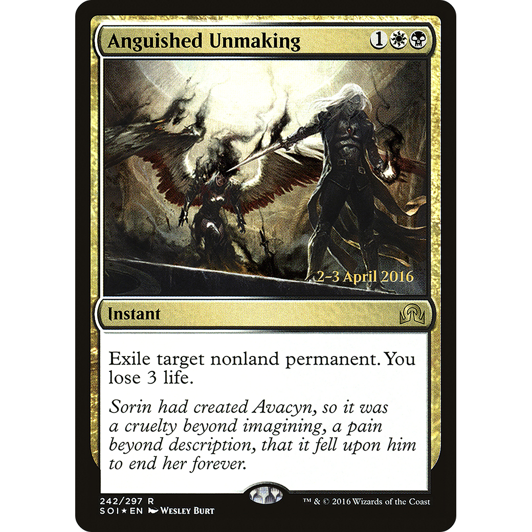 Anguished Unmaking (PRE-242) - Shadows over Innistrad Promos Foil