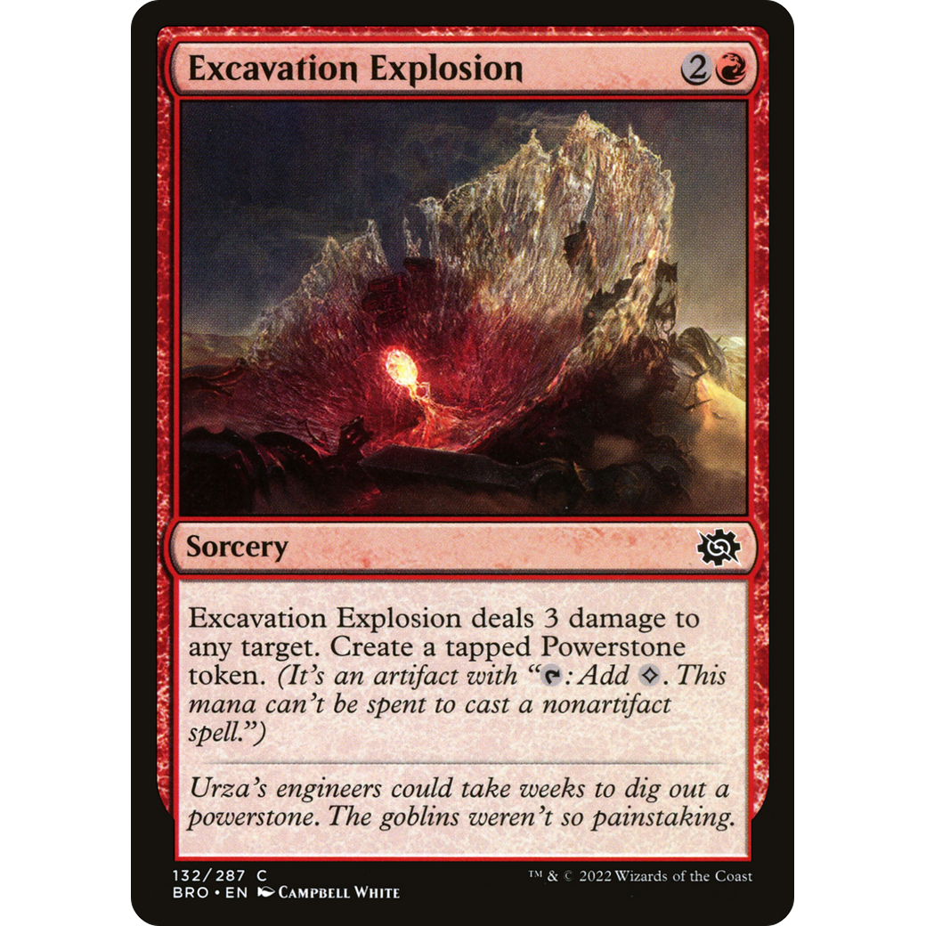 Excavation Explosion (BRO-132) - The Brothers' War Foil