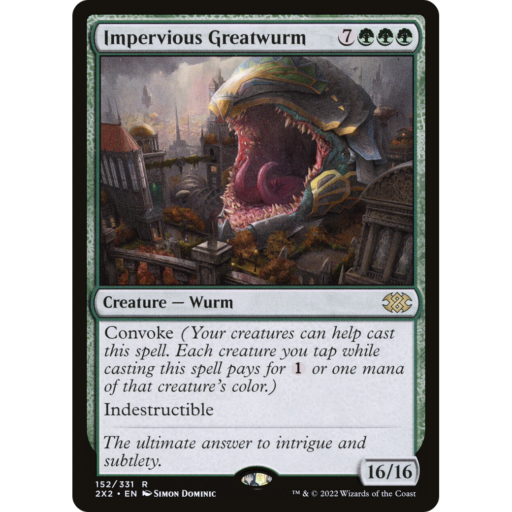 Impervious Greatwurm (2X2-152) - Double Masters 2022 Foil