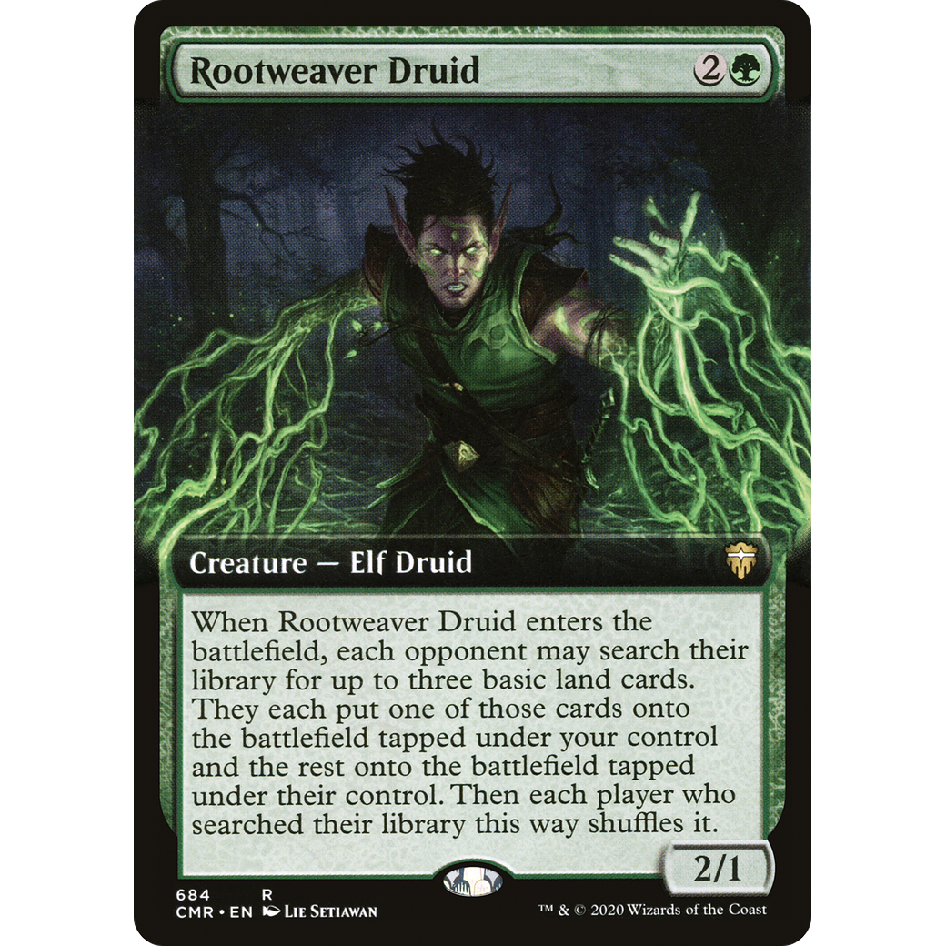 Rootweaver Druid (Extended Art) (CMR-684) - Commander Legends: (Extended Art)