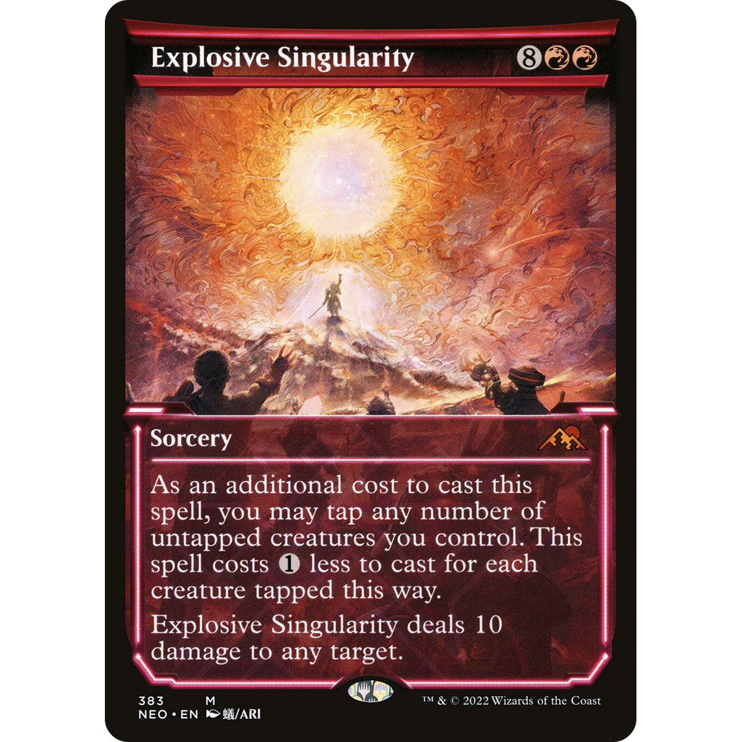 Explosive Singularity (NEO-383) - Kamigawa: Neon Dynasty: (Showcase) Foil