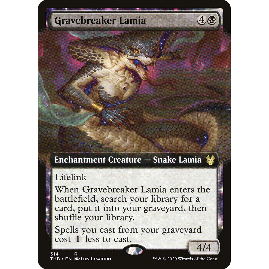 Gravebreaker Lamia (Extended Art) (THB-314) - Theros Beyond Death: (Extended Art, enchantment)