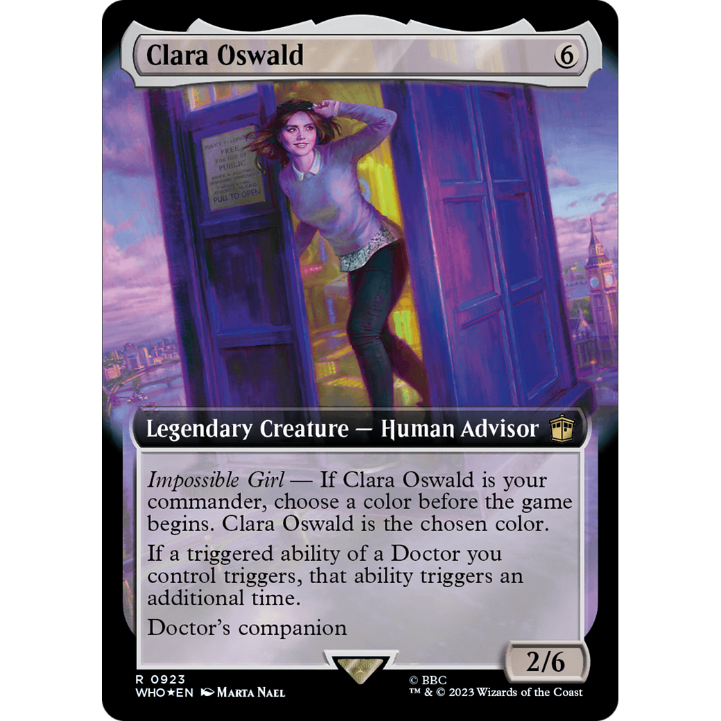 Clara Oswald (Extended Art) (Surge Foil) (WHO-923) - Doctor Who: (Extended Art) Foil