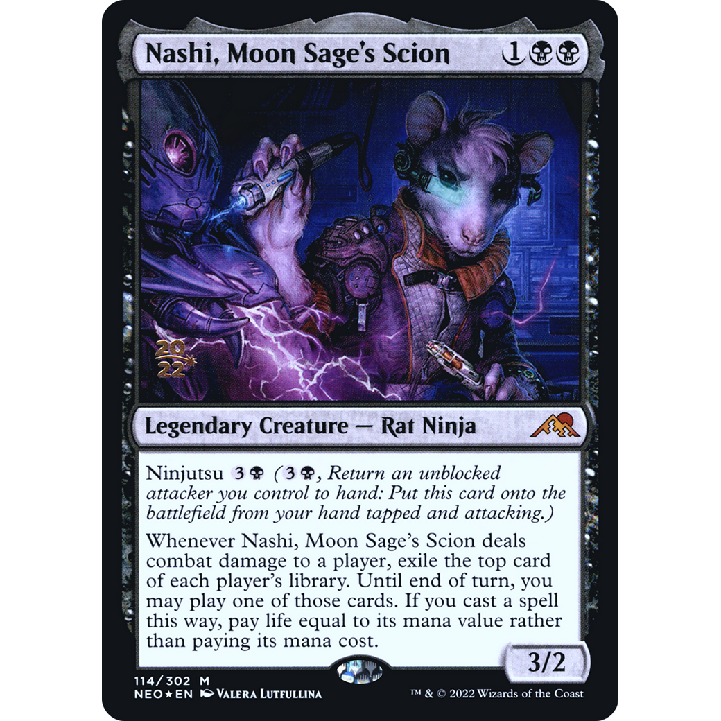 Nashi, Moon Sage's Scion (PRE-114S) - Kamigawa: Neon Dynasty Promos Foil
