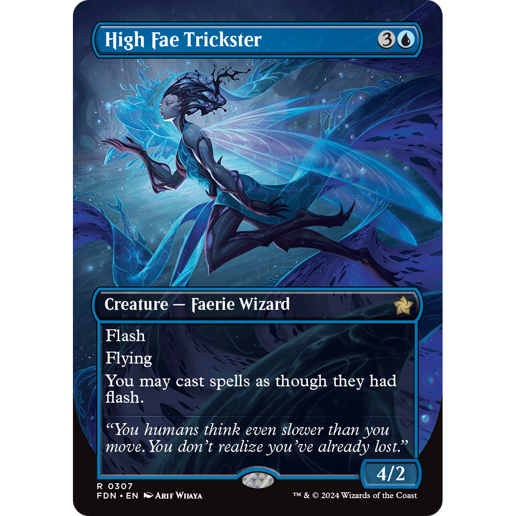 High Fae Trickster (FDN-307) - Foundations (Borderless) Foil