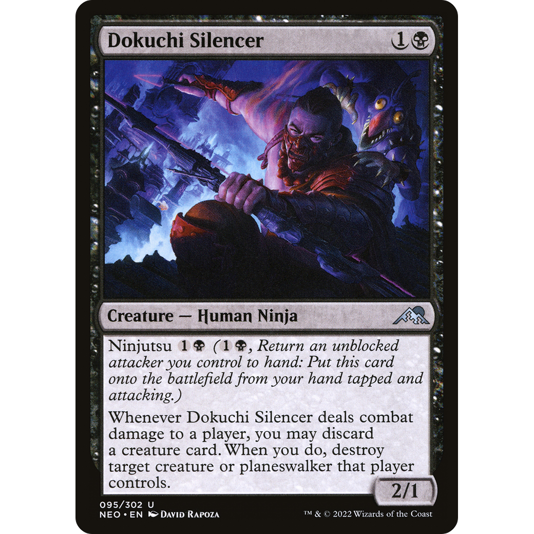 Dokuchi Silencer (NEO-095) - Kamigawa: Neon Dynasty Foil