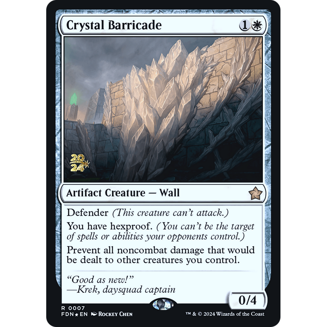 Crystal Barricade (PRE-07S) - Foundations Promos Foil