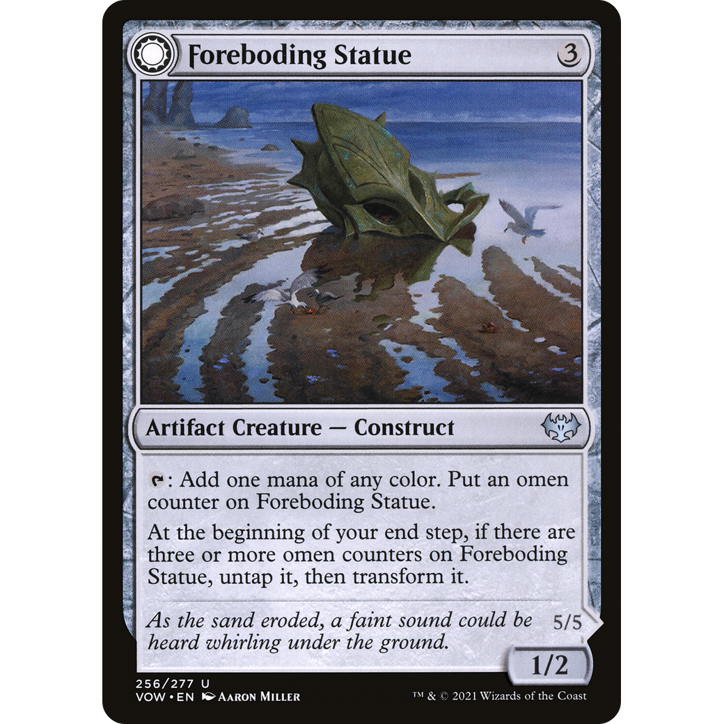 Foreboding Statue (VOW-256) - Innistrad: Crimson Vow: (Double Faced Transform) Foil
