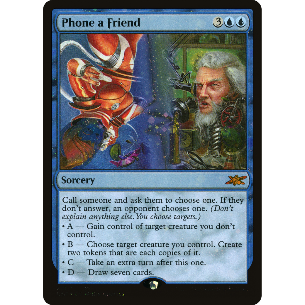 Phone a Friend (Galaxy Foil) (UNF-341) - Unfinity Foil