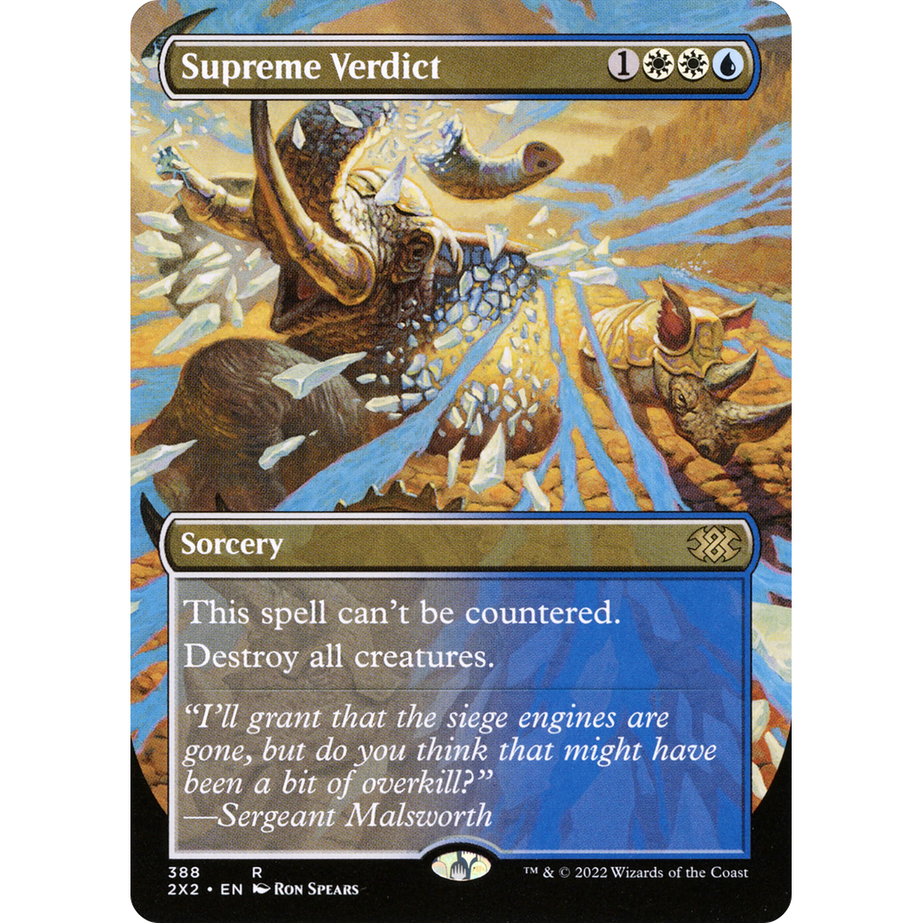 Supreme Verdict (Borderless) (2X2-388) - Double Masters 2022 (Borderless)