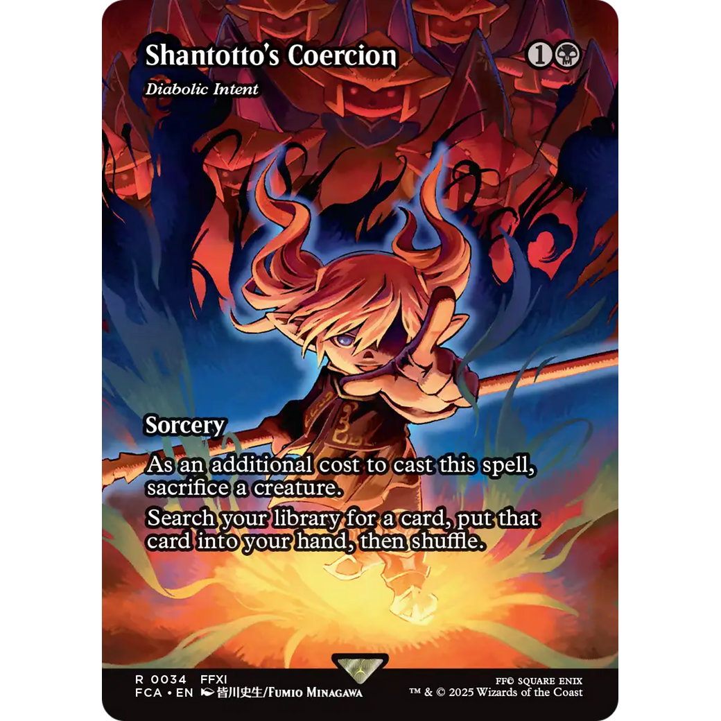 Shantotto's Coercion - Diabolic Intent (Showcase) (FCA-034) - FINAL FANTASY: Through the Ages / Shantotto's Coercion (Borderless)
