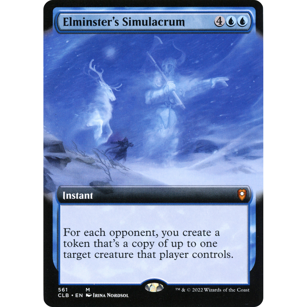 Elminster's Simulacrum (CLB-561) - Commander Legends: Battle for Baldur's Gate: (Extended Art) Foil